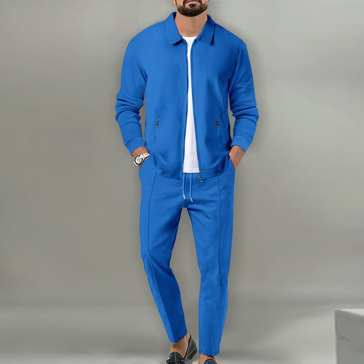 Men's Sporty Complete Set with Elegant Outer Jacket Mune