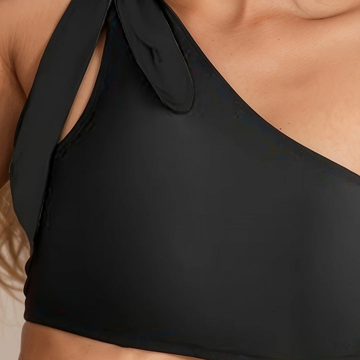 Women's High-Waisted Bikini Set with Asymmetrical Top Mune Fashion