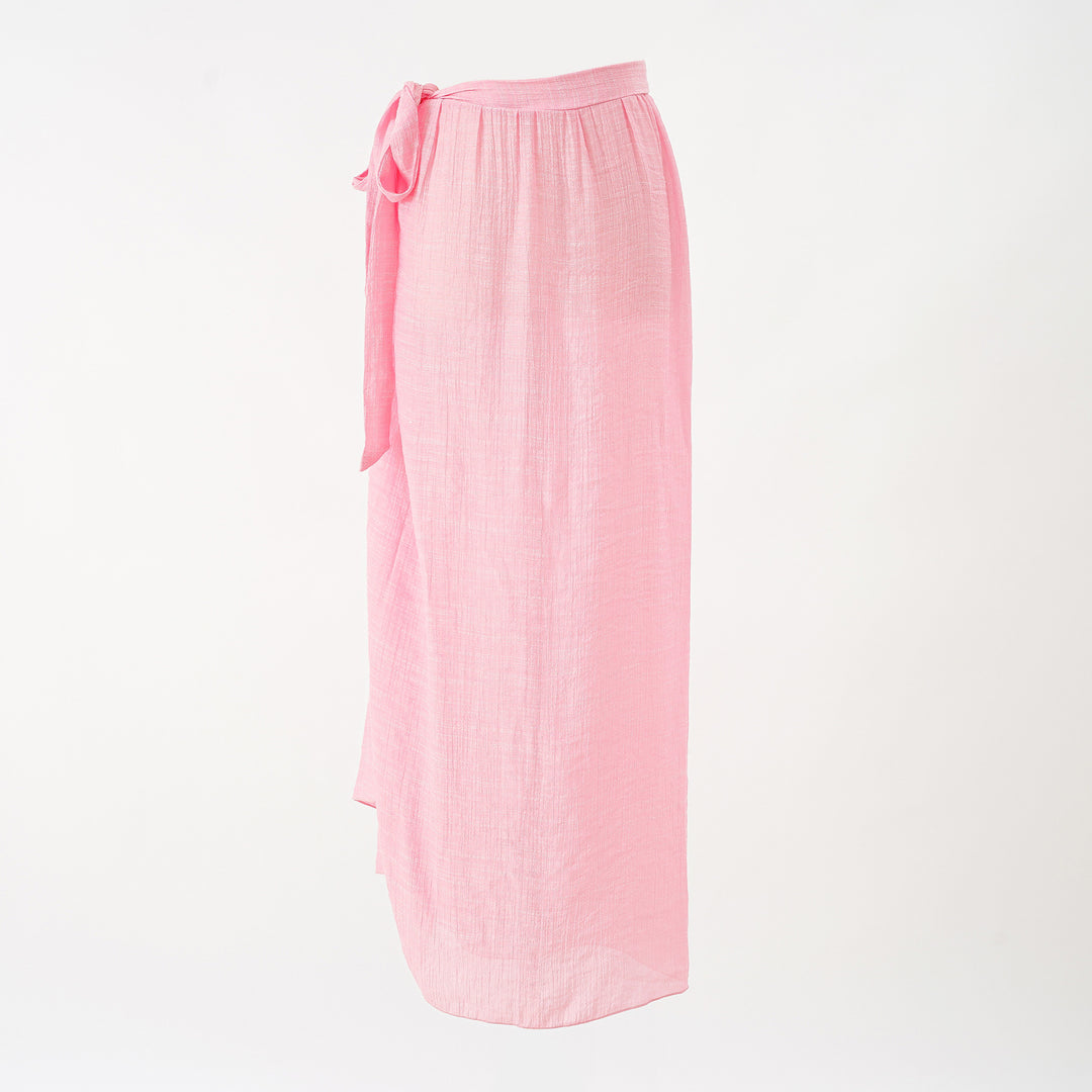 Women's maxi skirt with wrap band and light crepe quality Mune Fashion