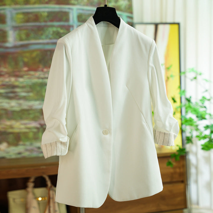 Women’s Stylish Blazer with Slightly Textured Surface Mune Fashion