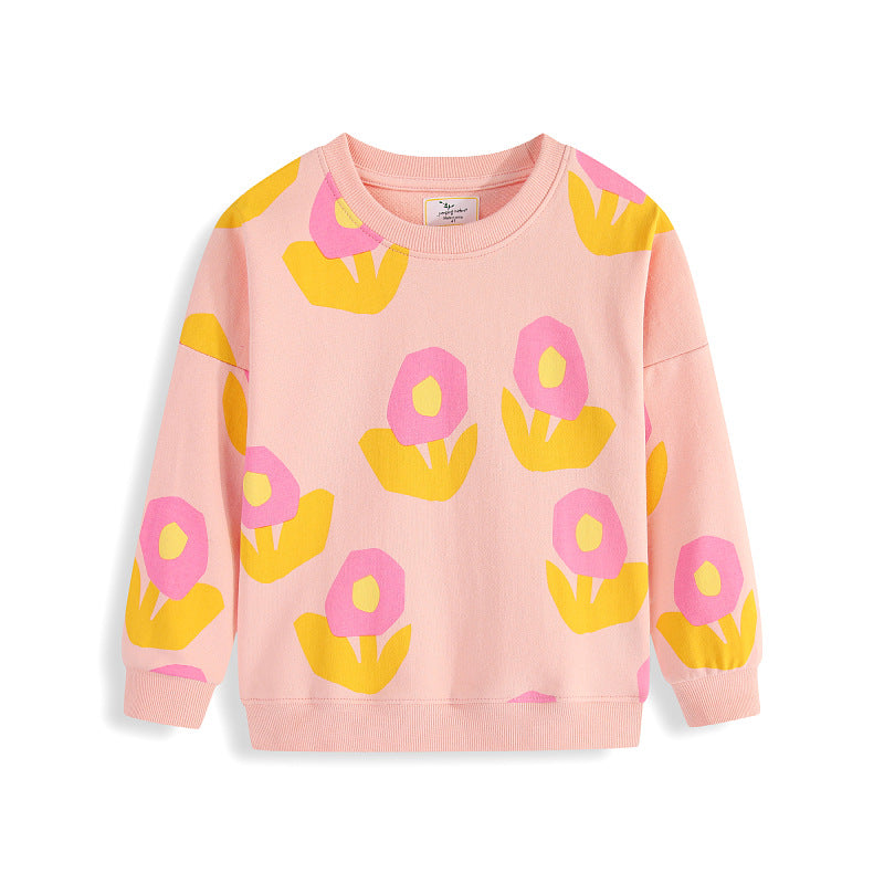 Girls sweatshirt with floral patterns Mune Fashion
