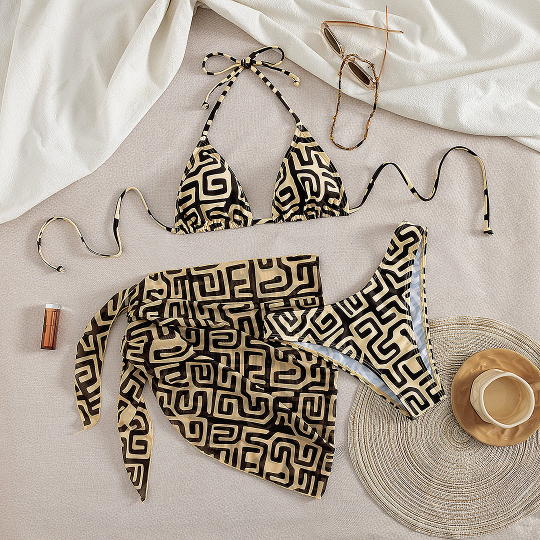 Women's bikini with decorative wrap design and graphic pattern Mune Fashion