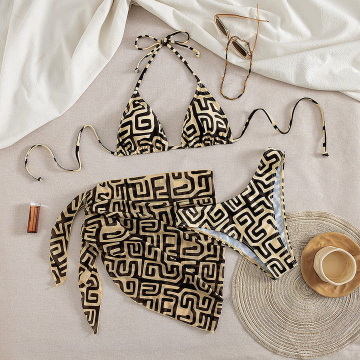Women's bikini with decorative wrap design and graphic pattern Mune Fashion