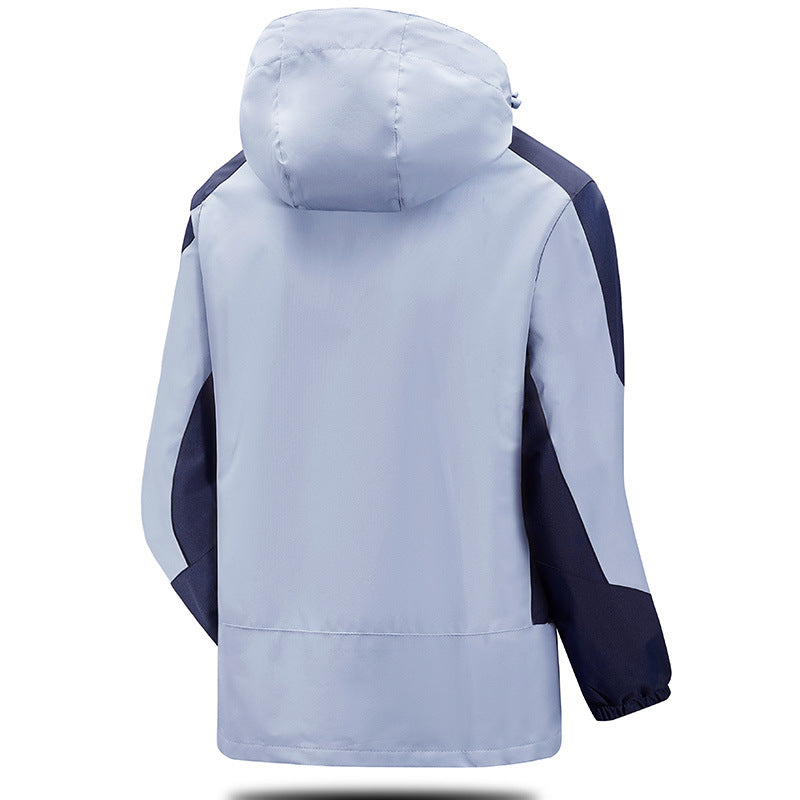 Men's water- and windproof softshell outdoor jacket with adjustable hood and zippered pockets Mune Fashion