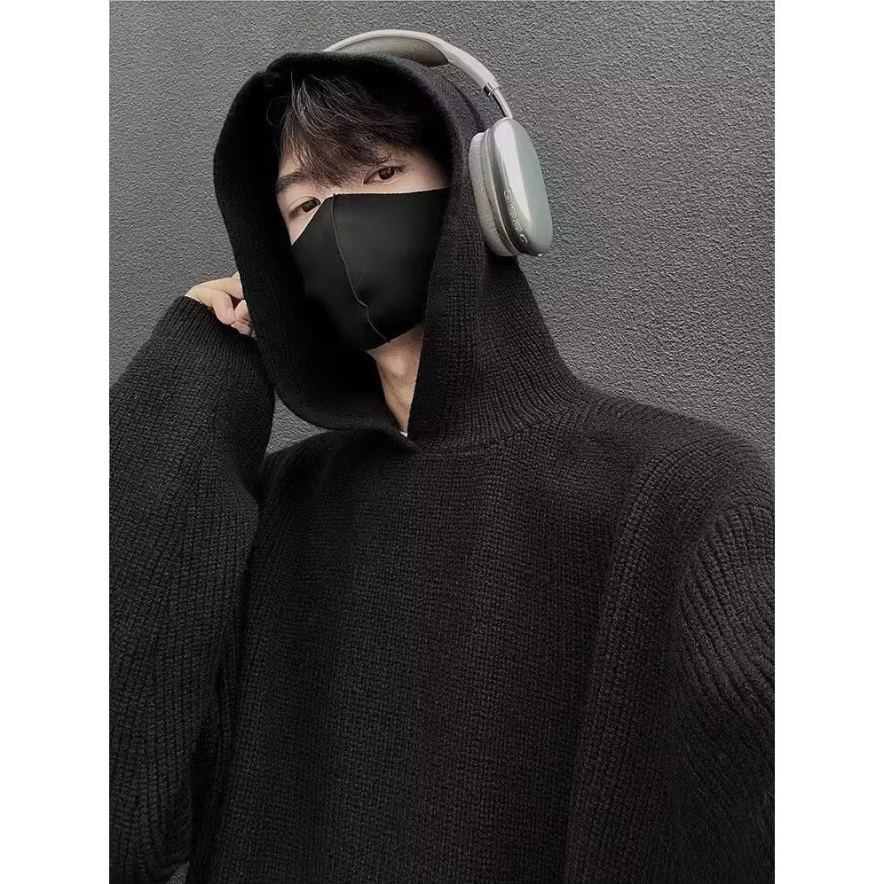 Men's Chunky Knit Sweater with Hoodie Mune Fashion