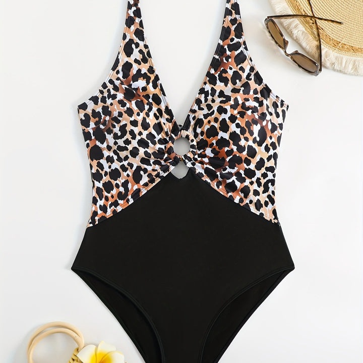 Women One-Piece Swimsuit with Animal Print Mune Fashion
