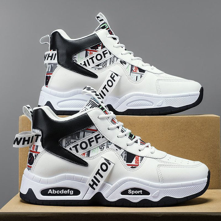 Women Sporty Boots Sneakers with High Cut and Fashionable Accents Mune Fashion