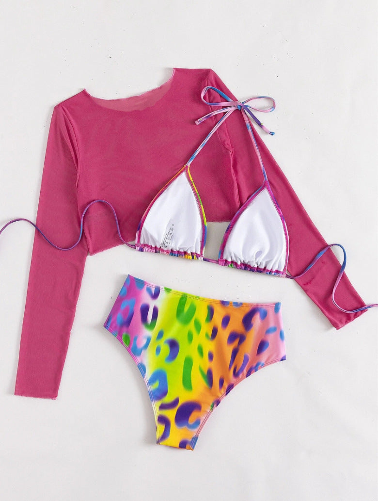 Women's bikini set with long-sleeved top and high waistband Mune Fashion