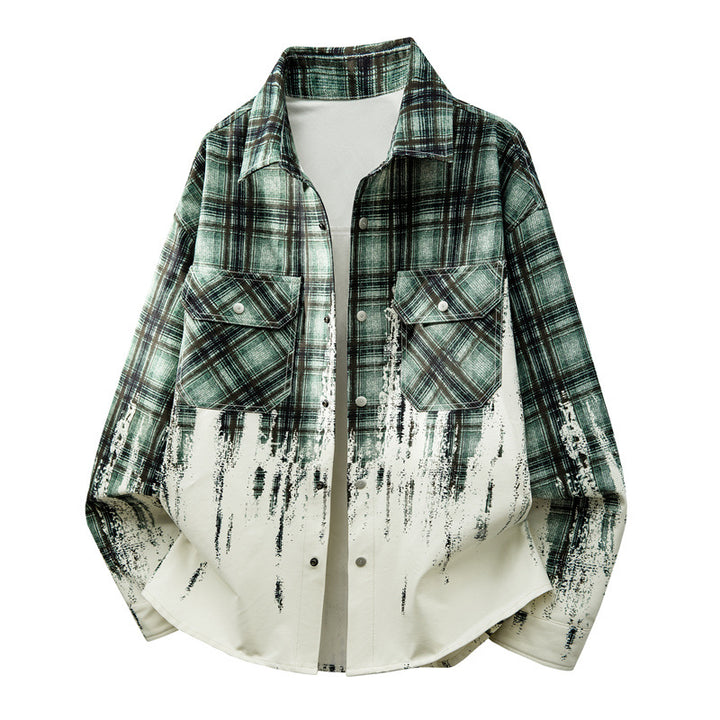 Men's Fashion Checkered Shirt Jacket Mune Fashion