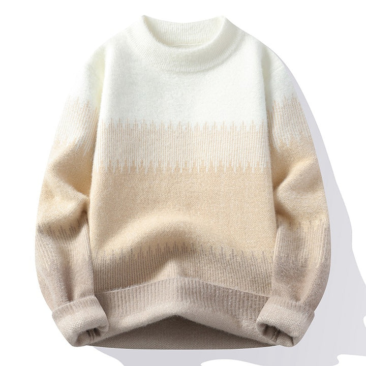 Women's Cozy Sweater with Modern Gradient Color Mune Fashion