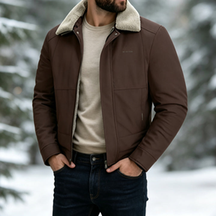 Men's Fashion Transitional Jacket with High Collar and Soft Lining Mune Fashion