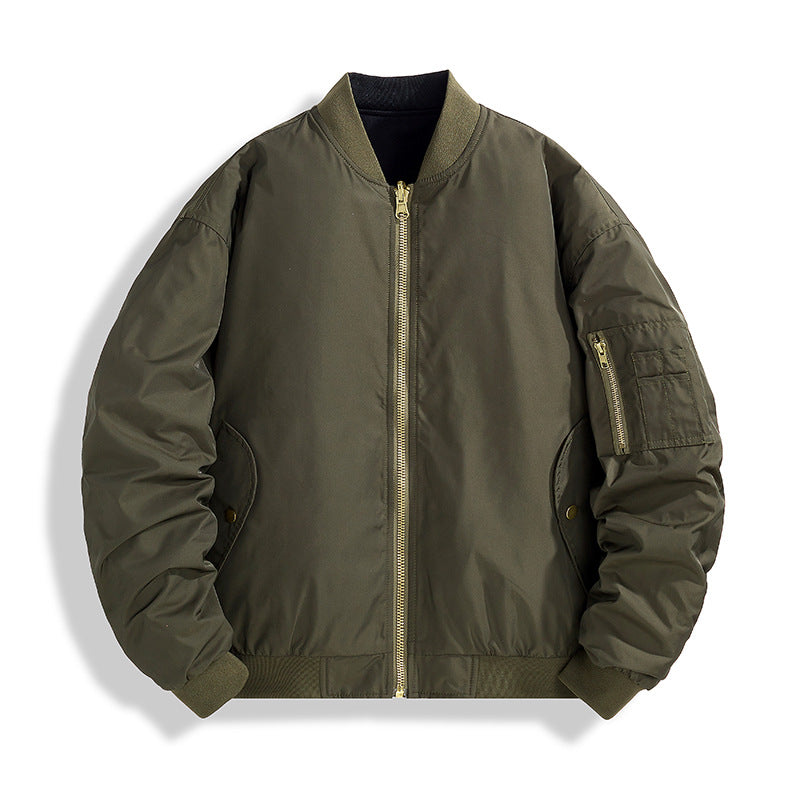 Men's Fashion Bomber Jacket with Standing Collar Mune Fashion