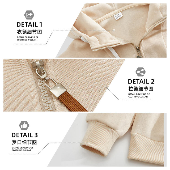 Men's nano sweat half-zip with textured interior, adjustable hood and wide ribbed hem Mune Fashion