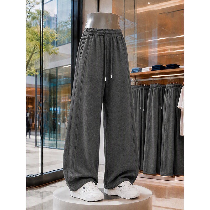 Women Comfortable Leisure Pants with Elastic Waistband Mune Fashion