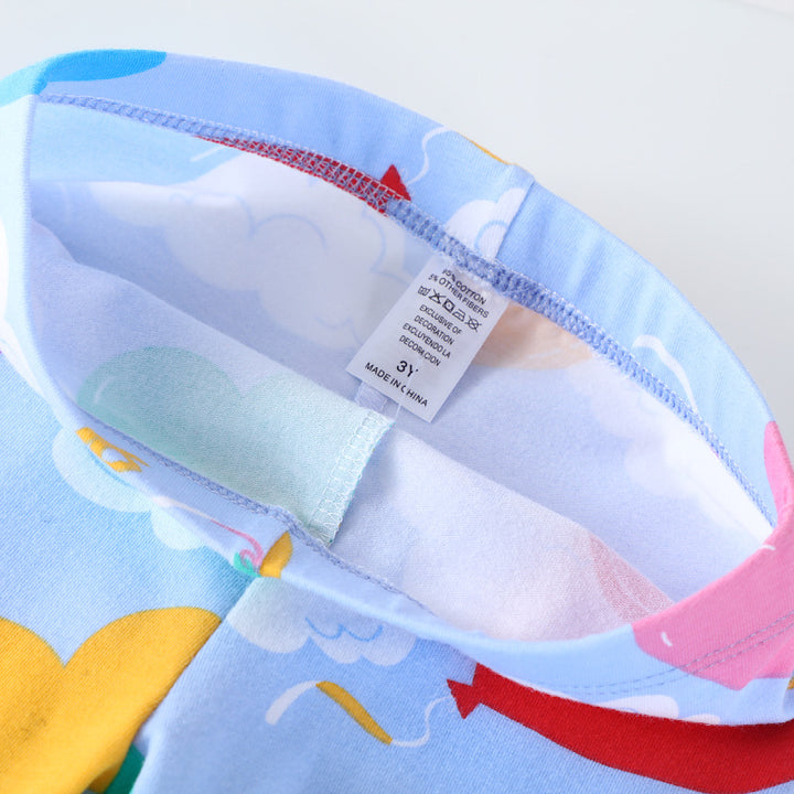 Girls leggings with cheerful heart and cloud motif Mune Fashion