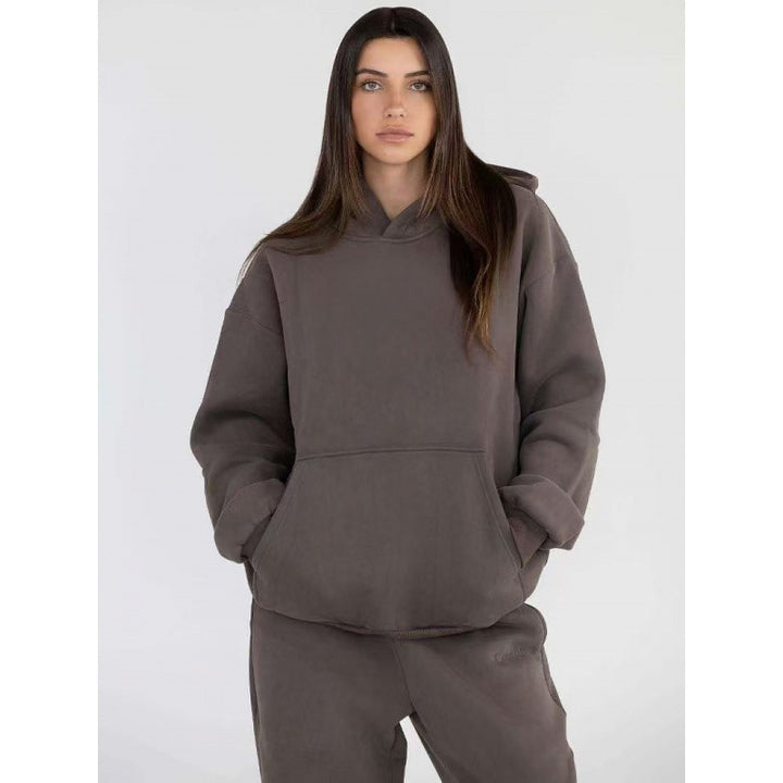 Women's oversized hoodie with kangaroo pocket and soft fleece lining Mune Fashion
