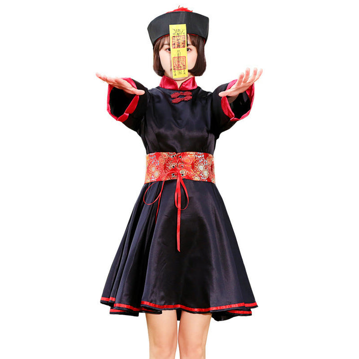 Girls traditional costume with floral pattern Mune Fashion