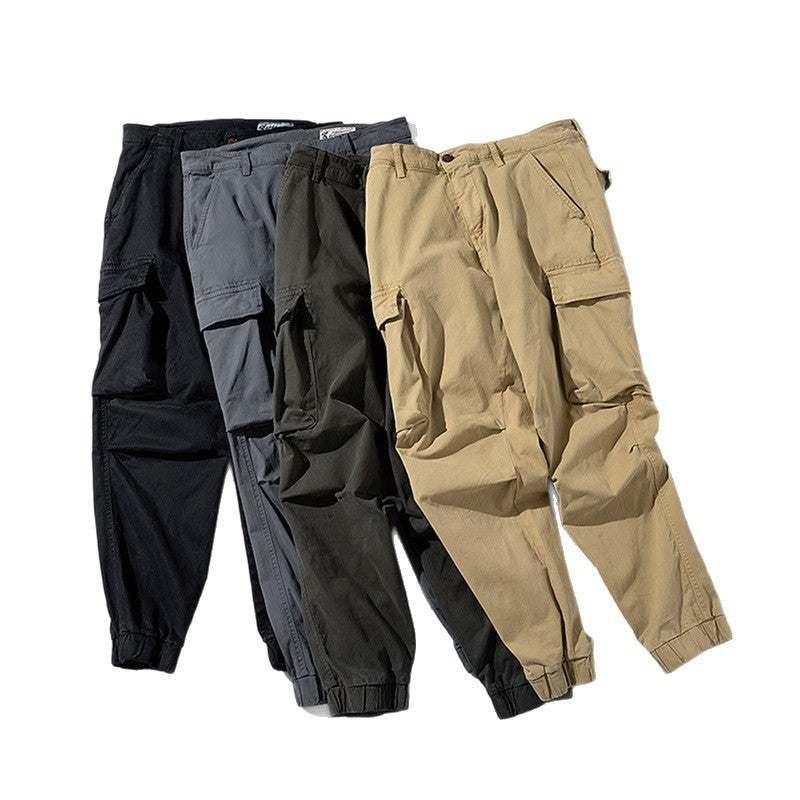 Men's military-inspired relaxed cargo joggers made of ripstop cotton with flap pockets Mune Fashion