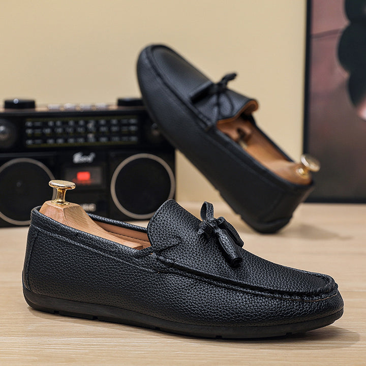 Men's Elegant Moccasins with Fashionable Lacing Detail Mune Fashion