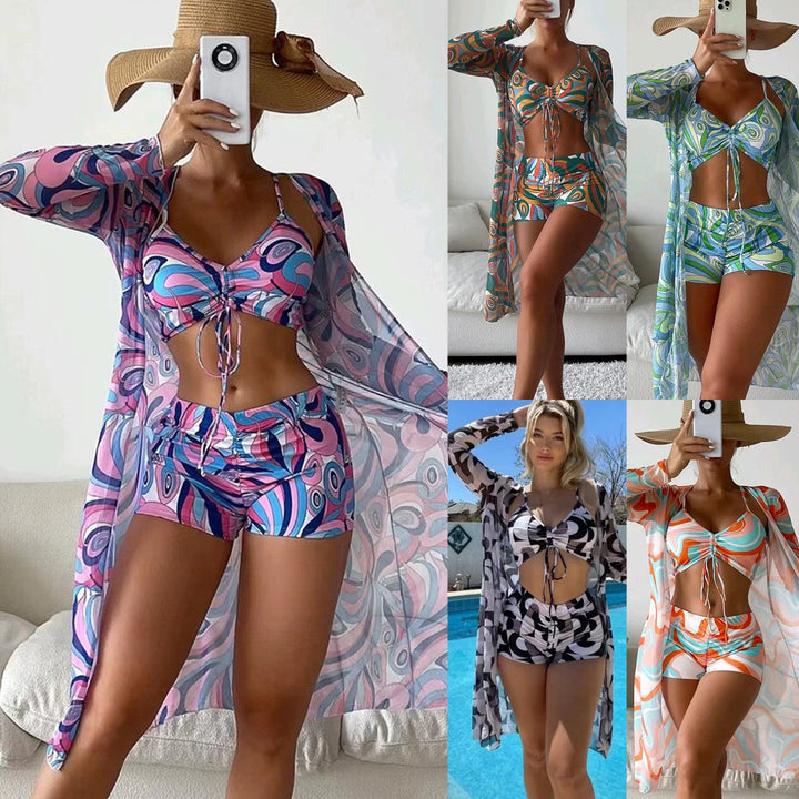 Women's Beach Set with Fashionable Wrap Design Mune Fashion