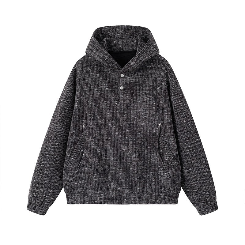 Women’s Fashionable Hooded Sweater with Button Details Mune Fashion
