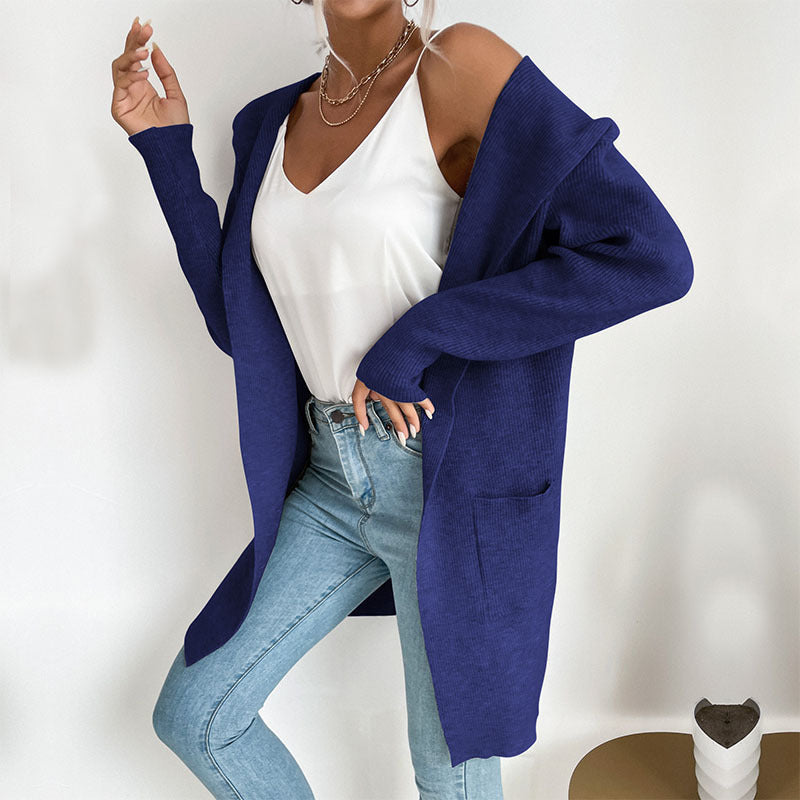 Women Casual Knit Coat Mune Fashion
