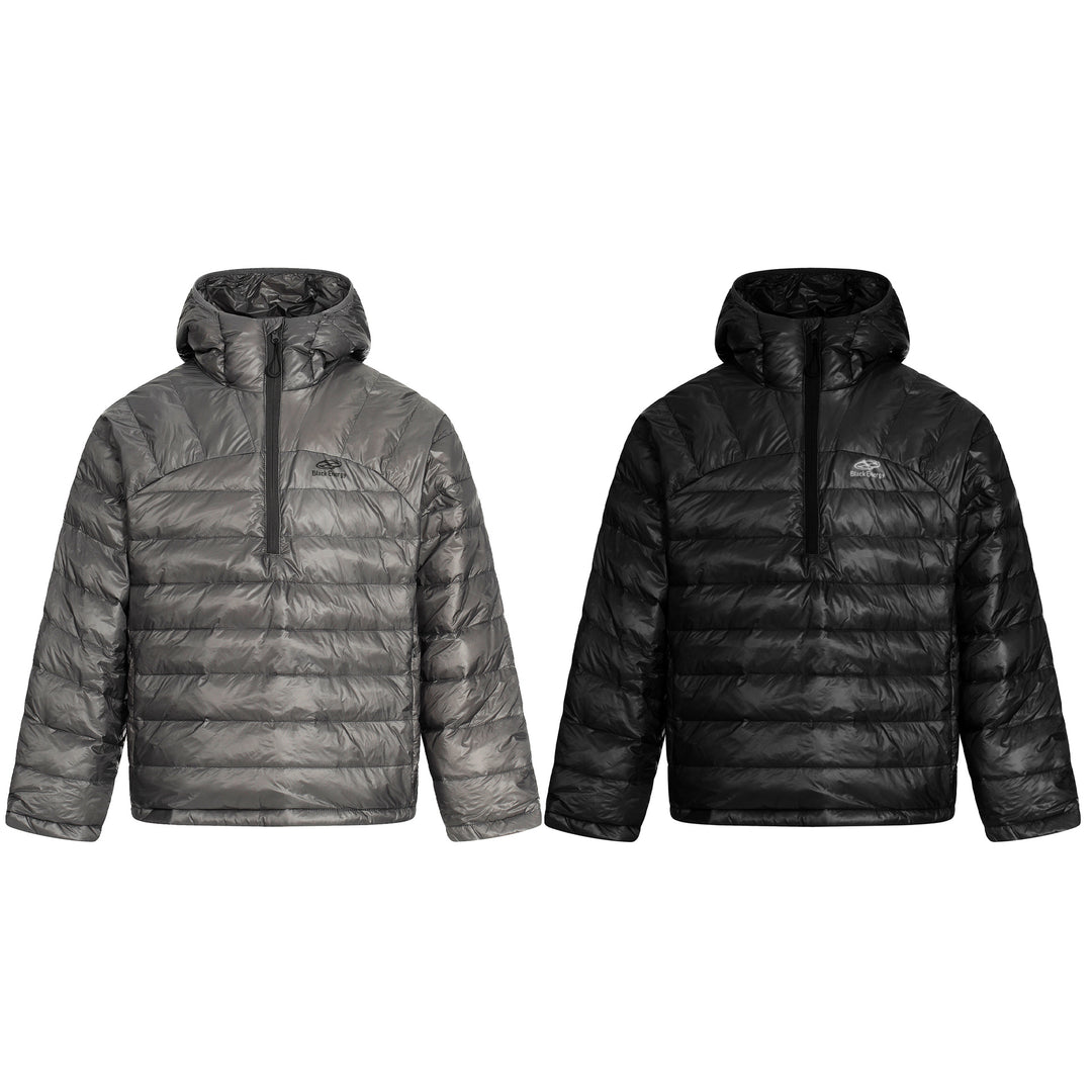 Men's short cut padded half-zip puffer with stand-up hood and ultra-light insulation Mune Fashion
