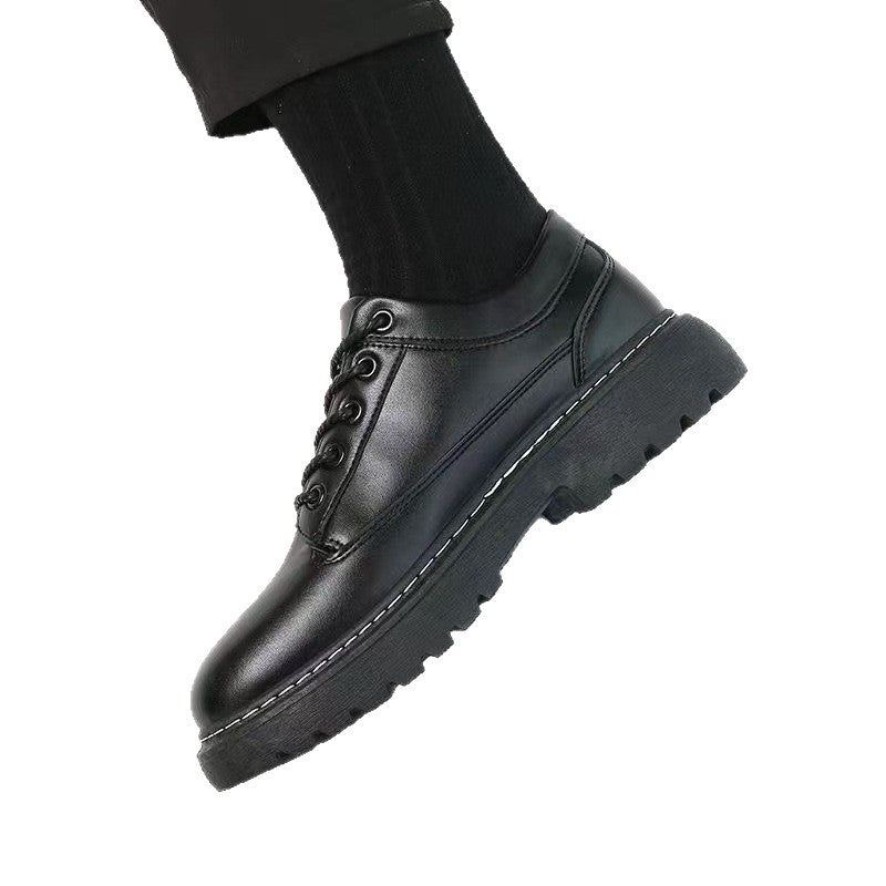 Men's Robust Platform Lace-Up Derby Style with Chunky Profil Sole and Visible Decorative Stitch Mune Fashion