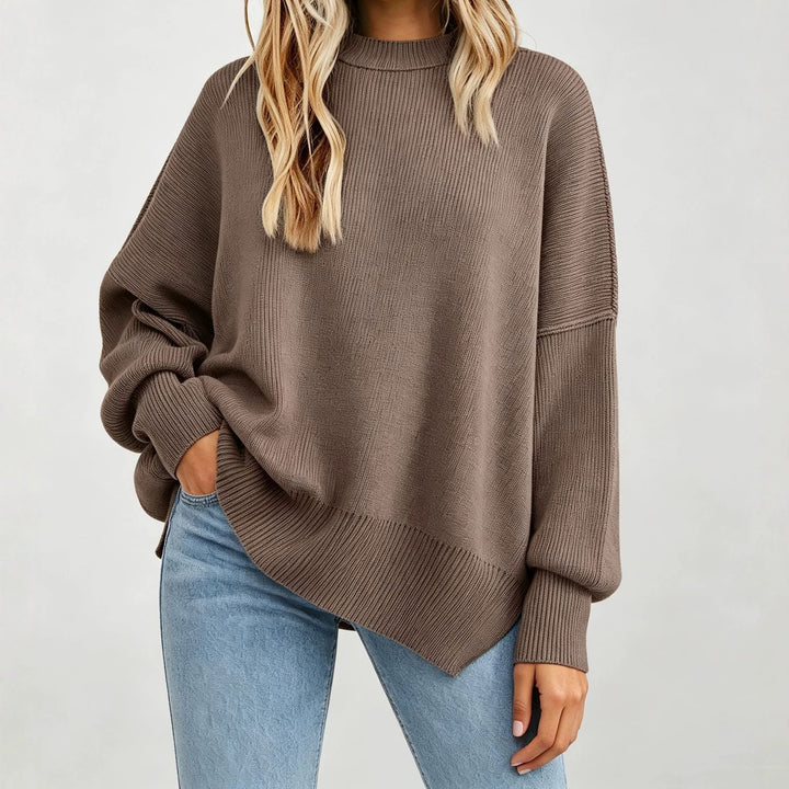 Women's Kastiger Fine Knit Sweater with Asymmetric Shark Hem Mune Fashion