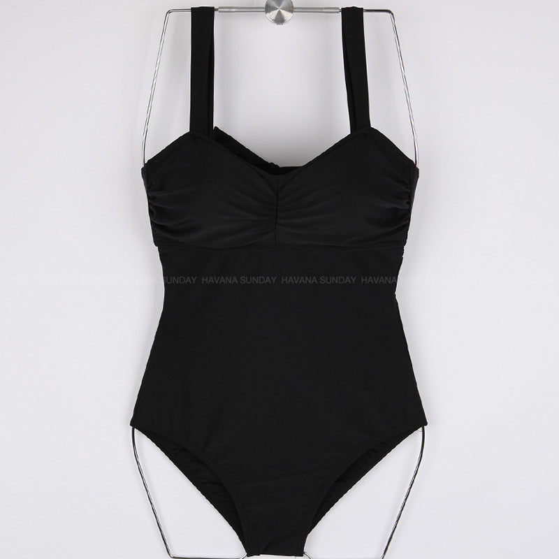 Women’s one-piece swimsuit with elegant ruffle design and adjustable straps Mune Fashion