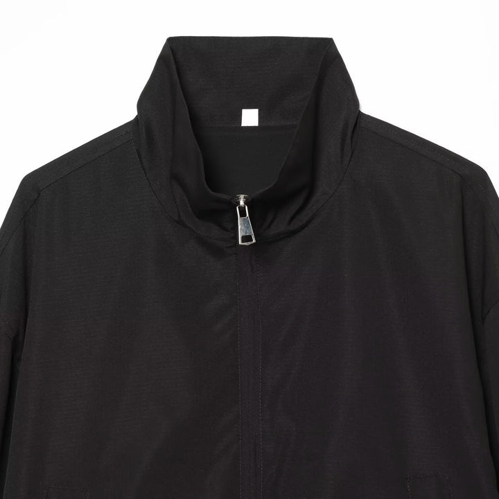 Women's lightweight blouson with stand-up collar, drawstring waist and tulle hem Drune