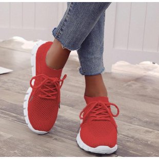 Women's breathable knitted sneakers with flexible segmented sole and comfort insole Mune Fashion