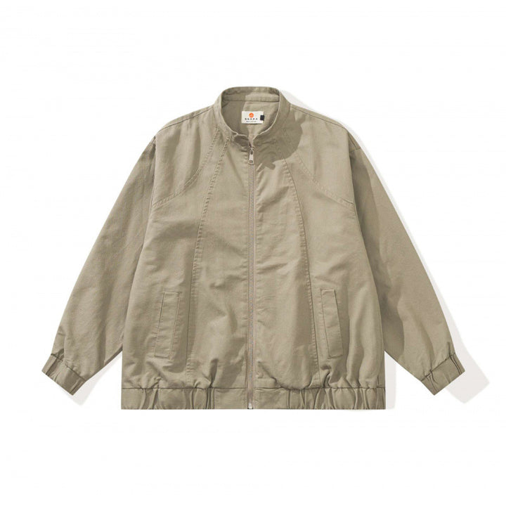 Unisex Boxige lightweight bomber jacket made of cotton blend with stand-up collar, zipper and drawstring hem Mune Fashion