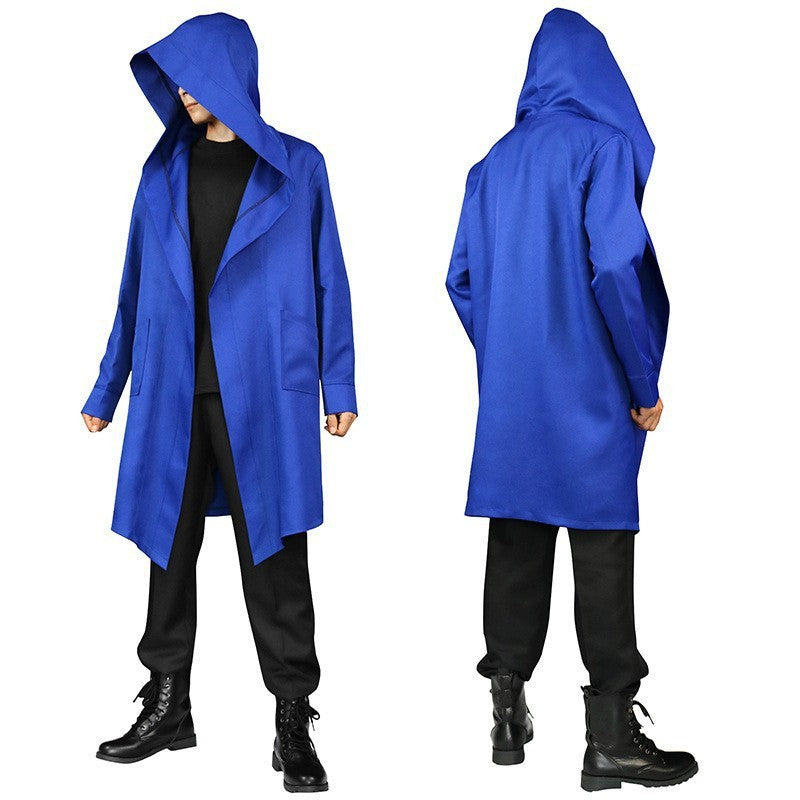 Unisex multi-layered hooded cloak with wide drape and satin ribbon closure Mune Fashion