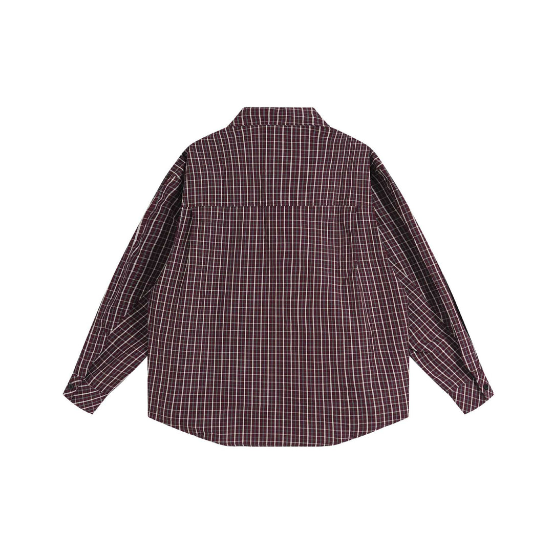 Unisex Boxy Shirt Jacket in oversized boxy cut with Kent collar, breast pocket, and extended back hem Mune Fashion
