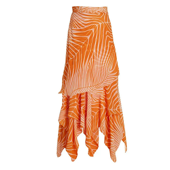 Women's bikini set with asymmetrical top and flowing maxi skirt Mune Fashion