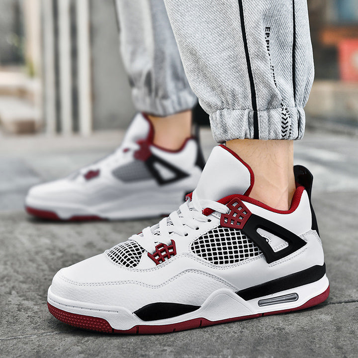 Men's retro-urban high-top sneakers with mesh panel, reinforced heel cap, and cushioning air unit Mune Fashion