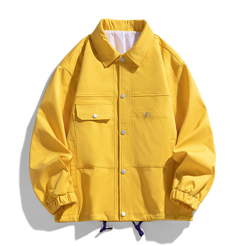 Men's faux velvet bomber jacket in oversized boxy cut with two-way zipper & elastic hem Mune Fashion