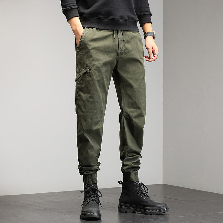 Men's Technical Cargo Jogging Pants with Cuffs and Multifunctional Pockets Mune Fashion