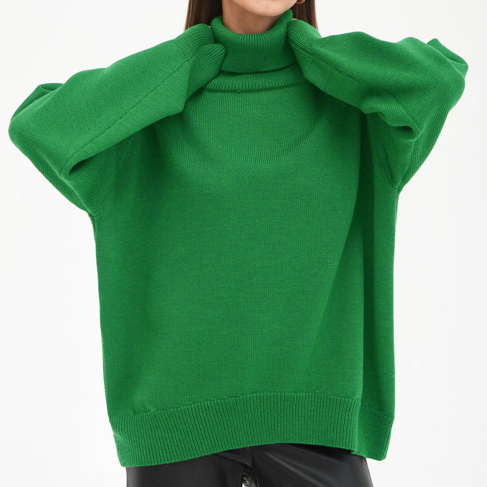Mune | Women Oversized Turtleneck Sweater Basic Knitted Sweater
