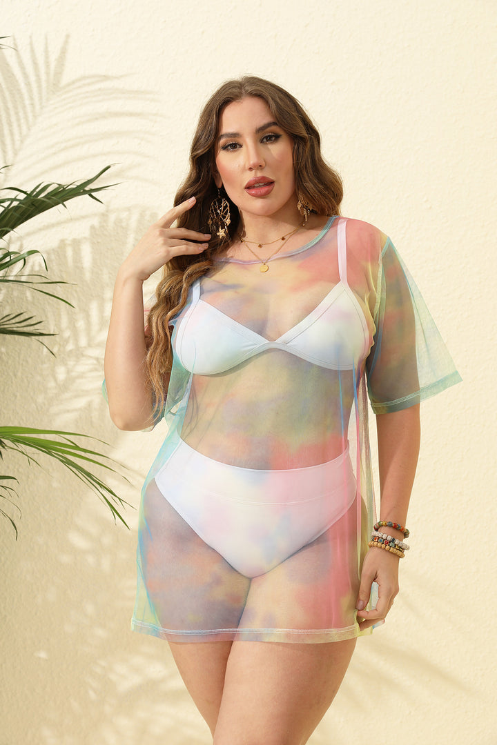 Women's transparent beach cover-up made of lightweight mesh material Mune Fashion