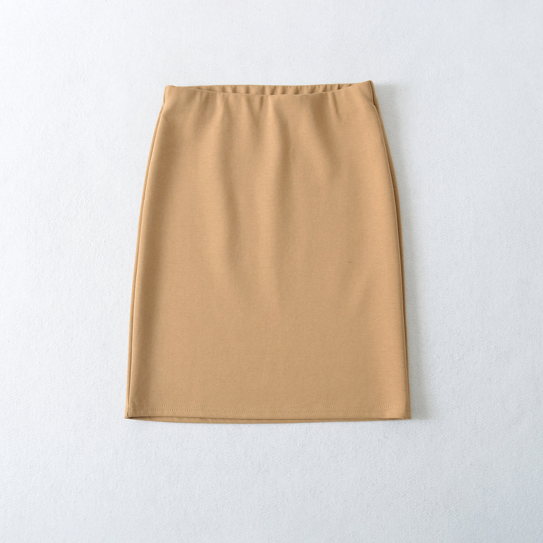 Women's Fitted Jersey Pencil Skirt with High Waist and Stretchy Comfort Material Mune Fashion