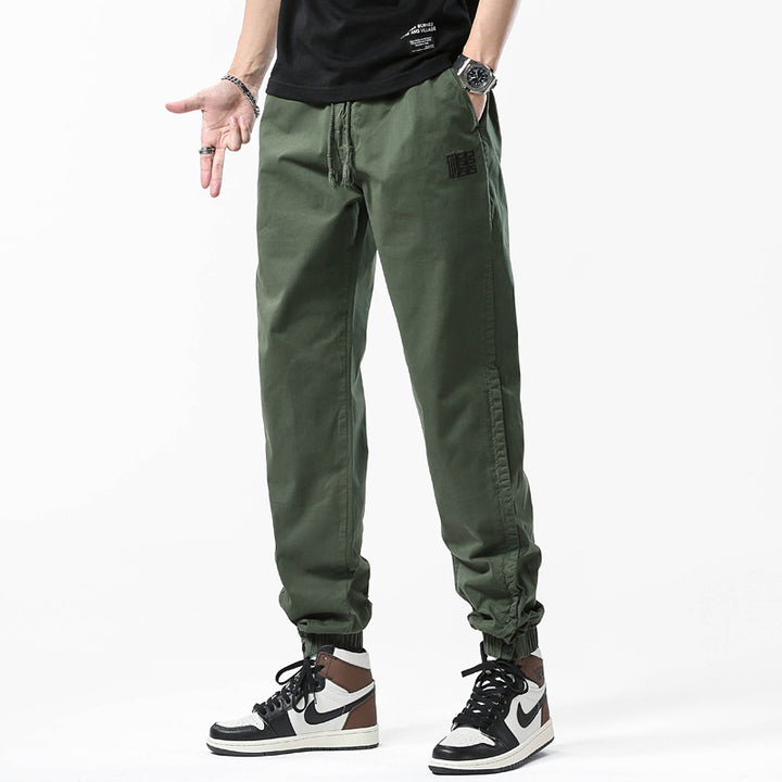 Men's Utility Jogger Pants with drawstring, elastic ankle cuffs, and relaxed fit Drune