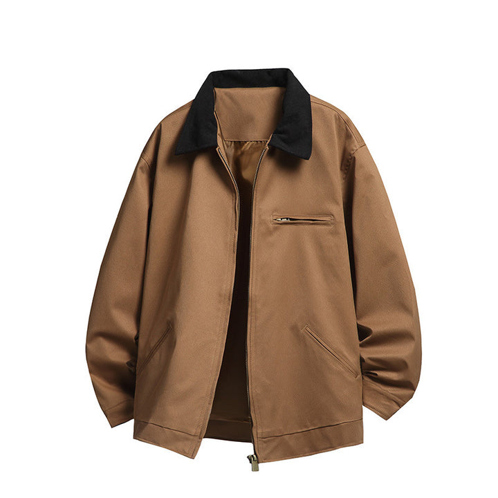 Men's Fashionable Transitional Jacket with High Collar and Practical Pockets Mune Fashion