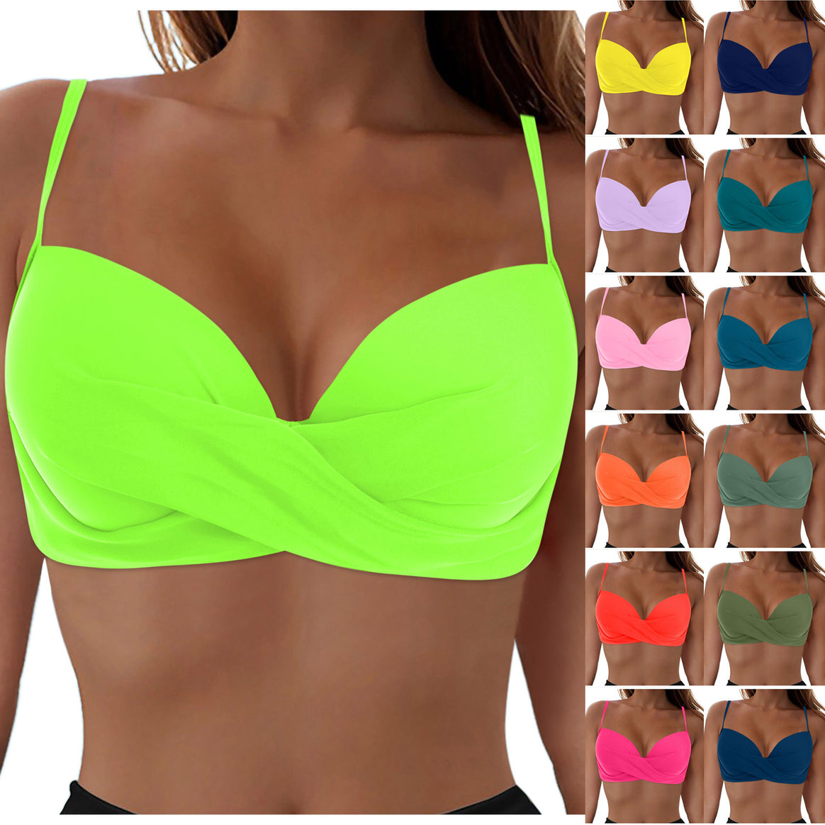 Ladies Elegant Bikini Top with Wrap Design Mune Fashion