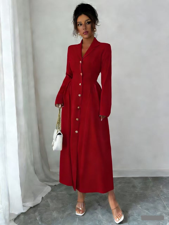 Women's Elegant Midi Dress in Blazer Style with Tailored Fit Mune Fashion