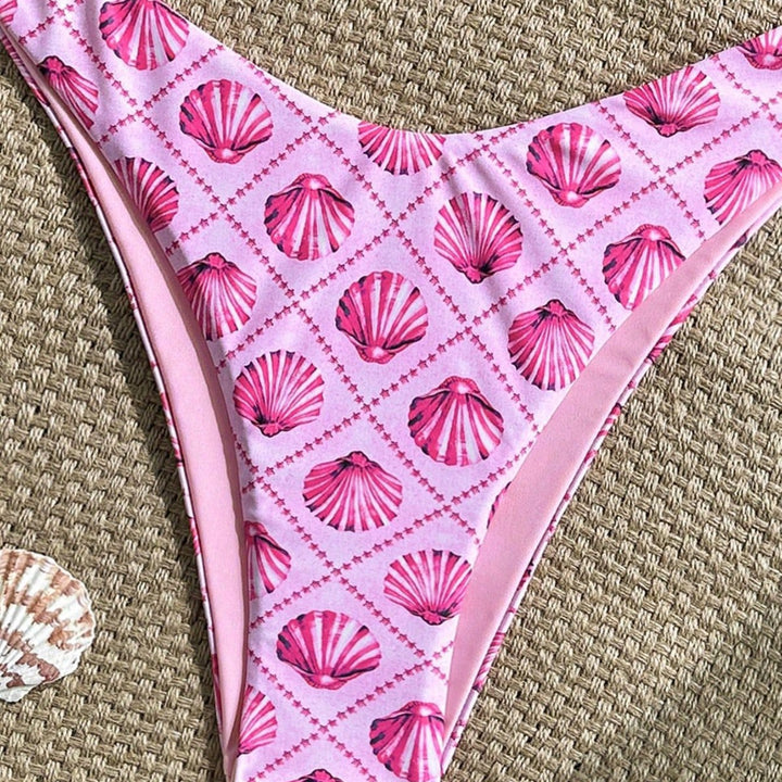 Women Triangle Bikini with Shell Motif Mune Fashion