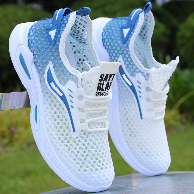 Men's Breathable Mesh Slip-On Running Shoe with Reflective Details and Memory Foam Cushioning Mune Fashion
