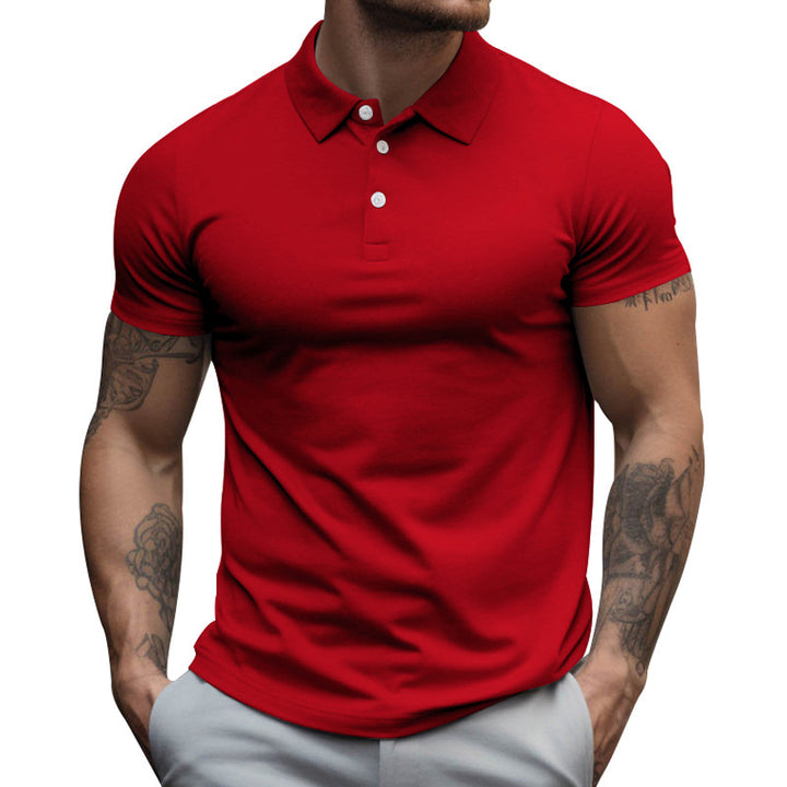 Men's tailored elastic piqué polo shirt with classic collar Mune Fashion