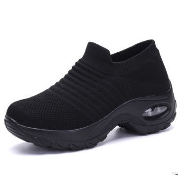 Ladies Slip-On Knit Sneakers with sock-like shaft and air-cushioned platform sole Mune Fashion
